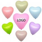 10-inch Colorful Heart Shaped Balloon with Logo
