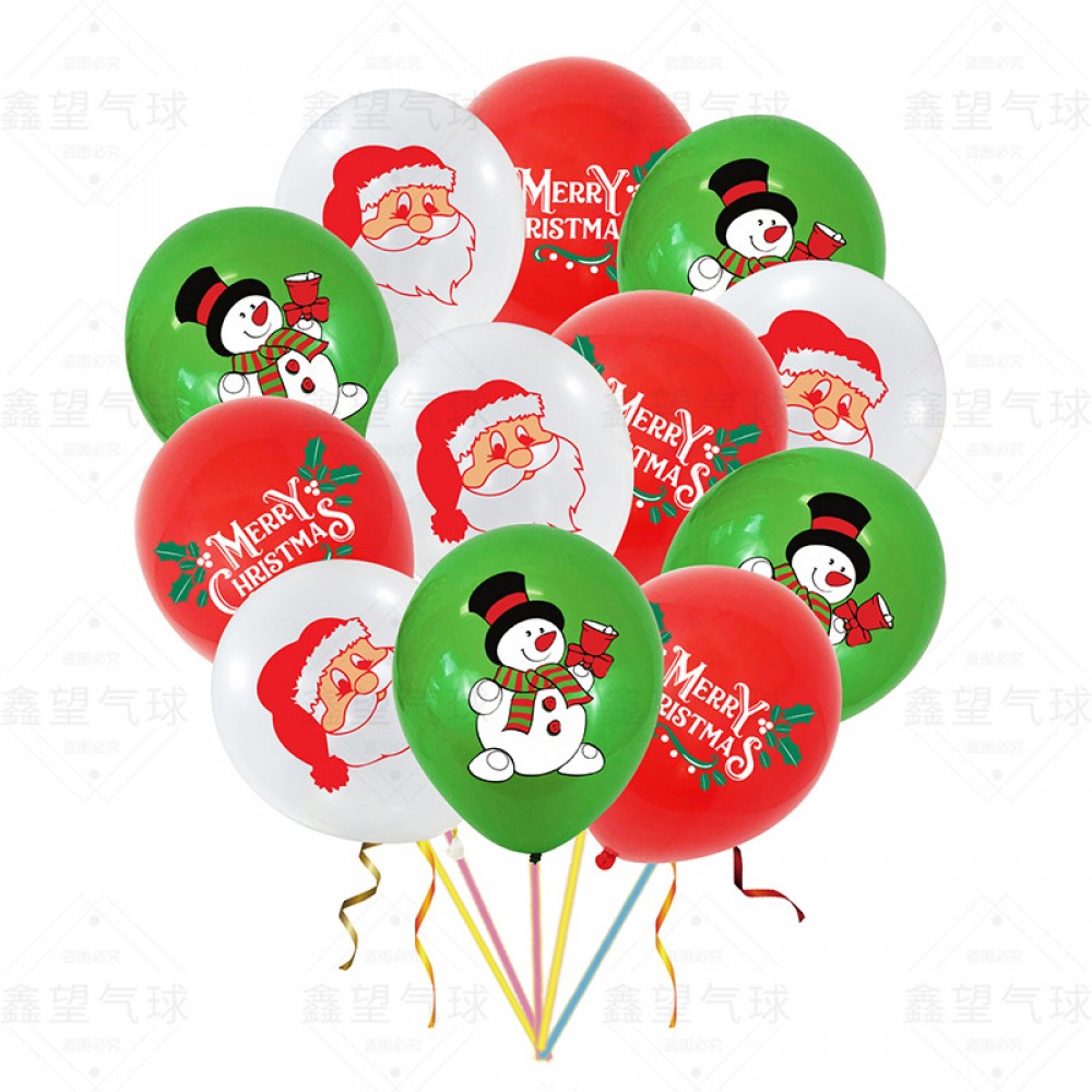 Personalized Custom 22 Inch Biodegradable Christmas Latex Balloons