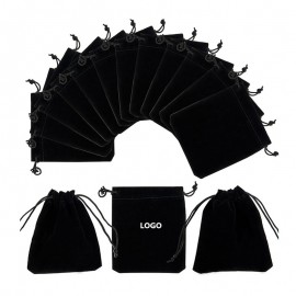Logo Branded Velvet Jewelry Pouches Bags