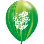 11" Qualatex Round SuperAgate Color Latex Balloon with Logo