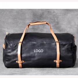 New plant tanned cowhide large - capacity travel bag with Logo