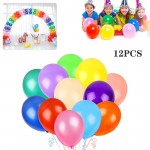 Logo Branded 12 Inches Rainbow Latex Balloons