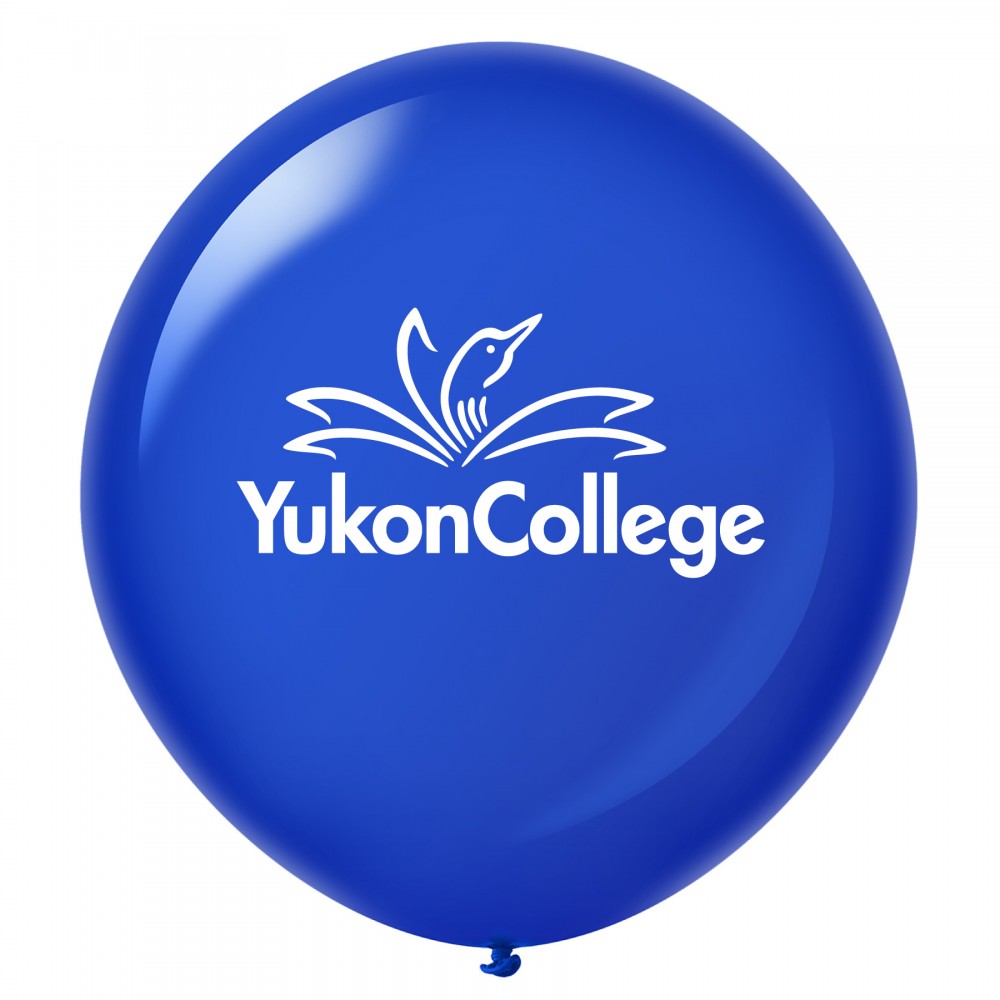 Logo Branded Custom Printed Latex Balloons - 17'' Round - Crystal Colors Logo Branded Custom Printed Latex Balloons - 17'' Round - Crystal Colors