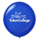 Logo Branded Custom Printed Latex Balloons - 17'' Round - Crystal Colors