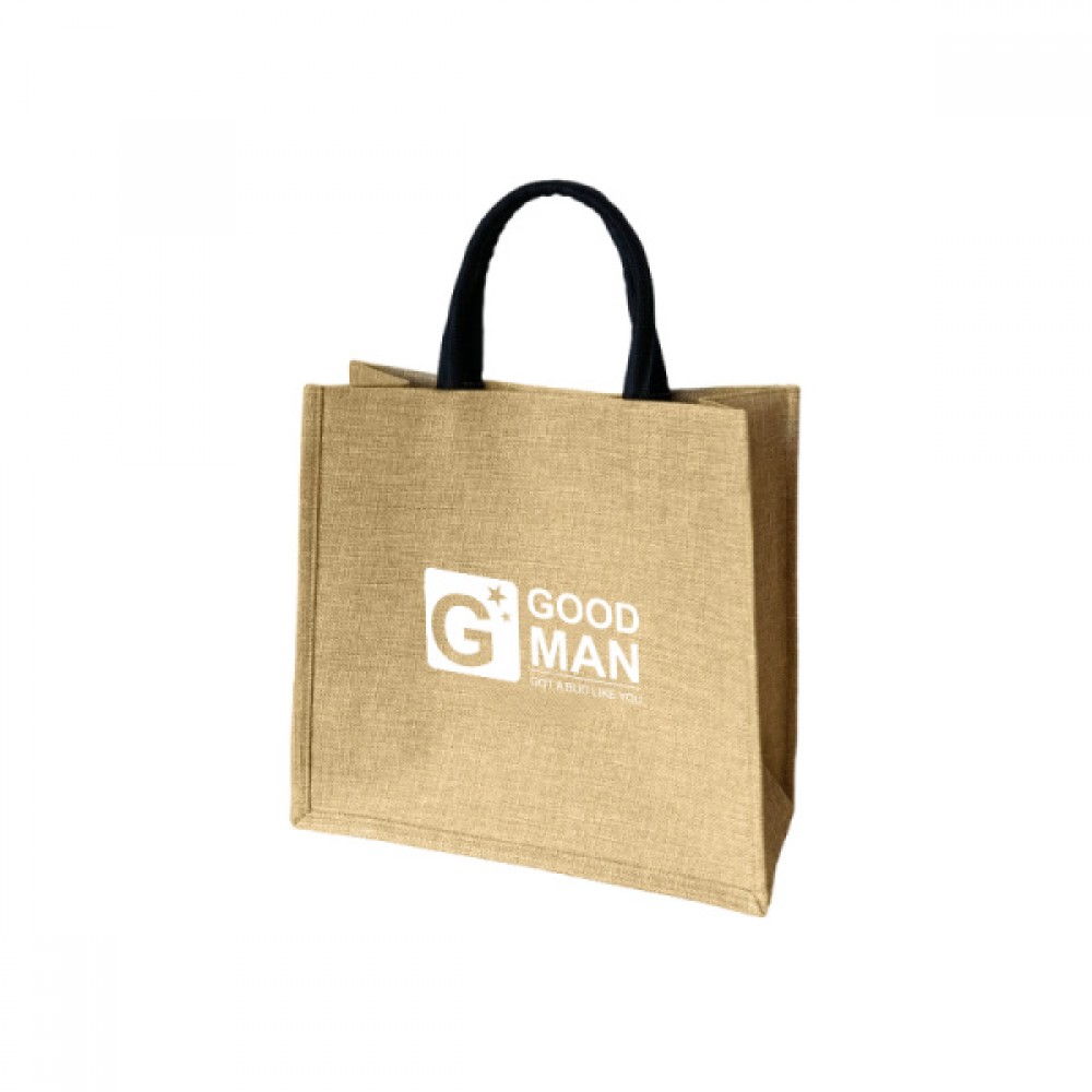 Three-Dimensional Linen Tote Bag(13.4"Wx11.8 "Hx6.3"T) with Logo