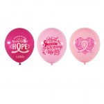 Pink Ribbon Balloon (direct import) with Logo