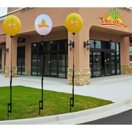 Custom Reusable Balloon Ground Pole Kit w/Ground Spike with Logo