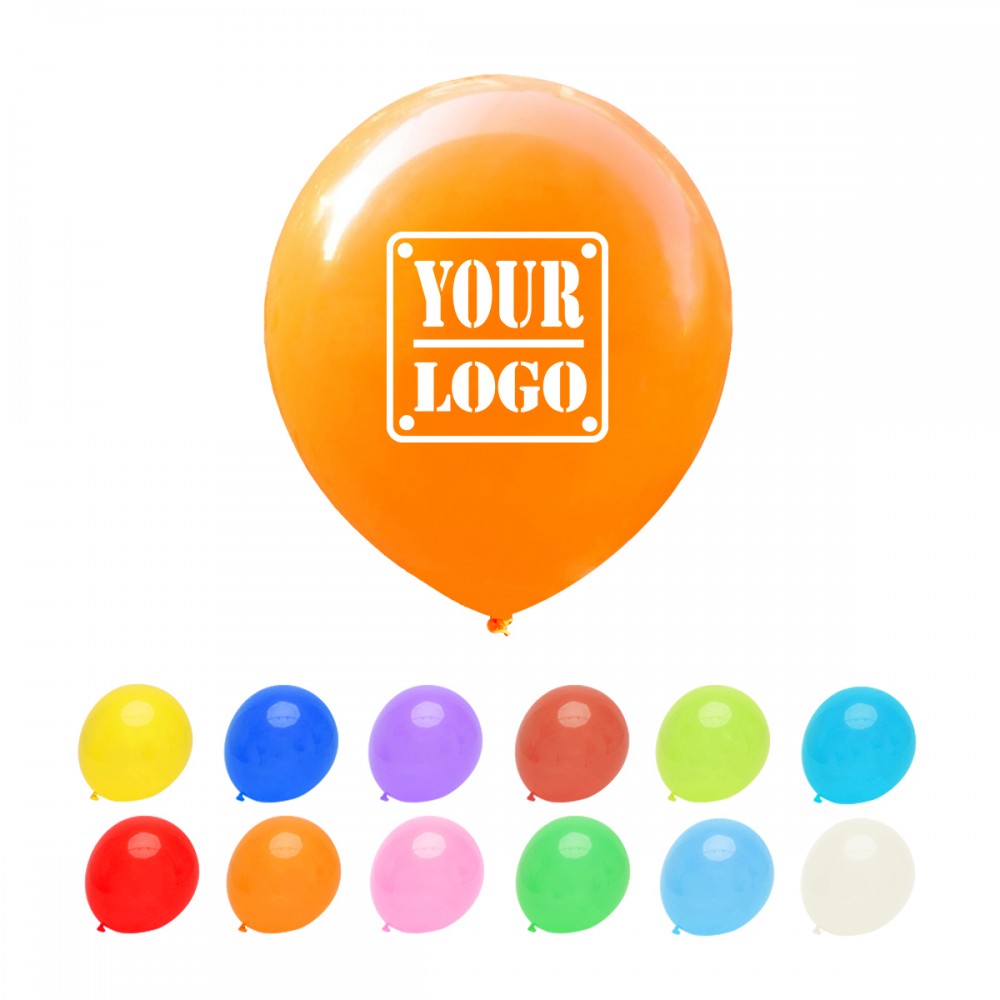 11" Round Latex Balloon with Logo