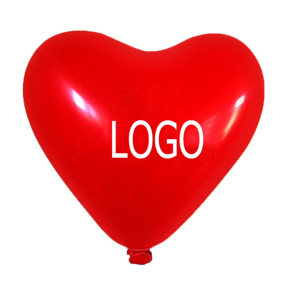 Custom Printed 10" Double Layer Heart Shape Balloon for Party Decoration