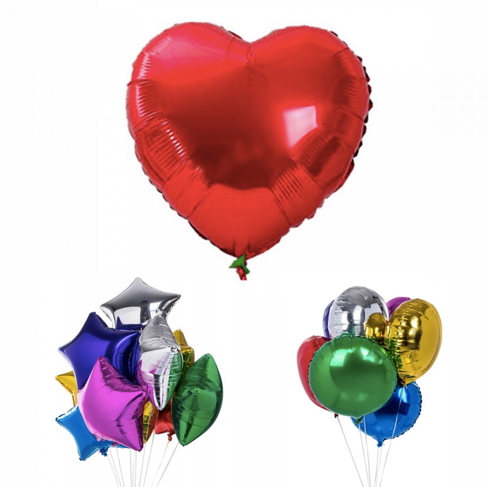 18" - Heart, Round or Star Shaped Balloon with Logo
