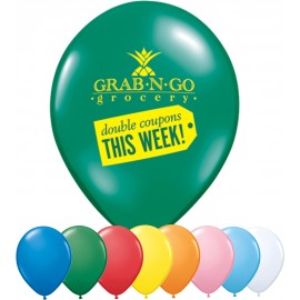 16" Qualatex Round Standard Color Latex Balloon with Logo
