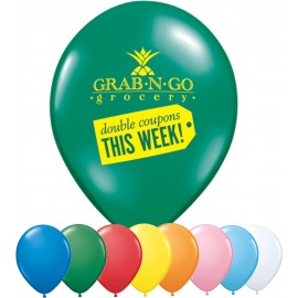 16" Qualatex Round Standard Color Latex Balloon with Logo  16" Qualatex Round Standard Color Latex Balloon with Logo
