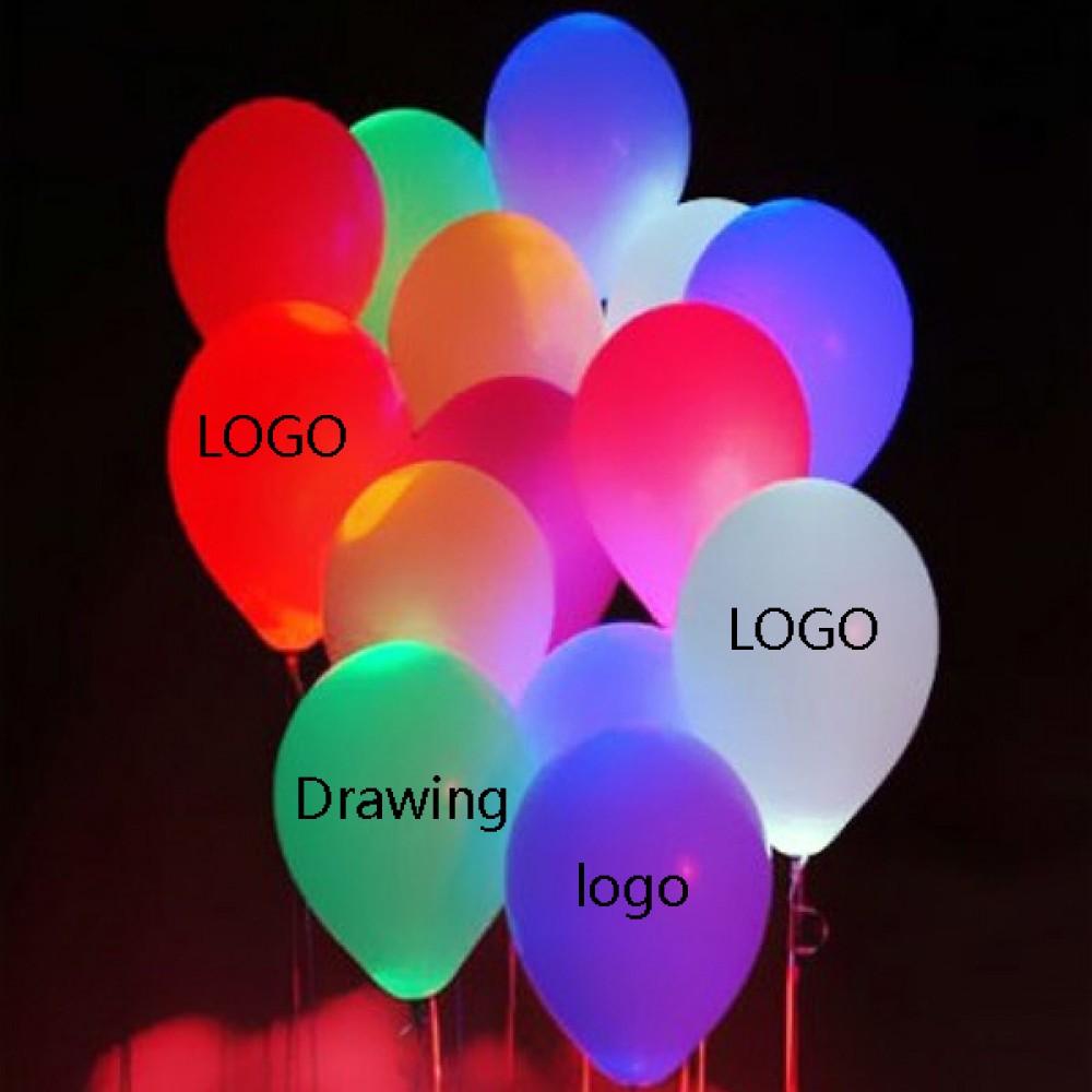 12" LED Light Latex Balloon with Logo 12" LED Light Latex Balloon with Logo