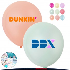10" Macaron Latex Balloons with Logo  10" Macaron Latex Balloons with Logo