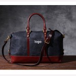 Simple first layer cowhide original handmade travel bag with Logo