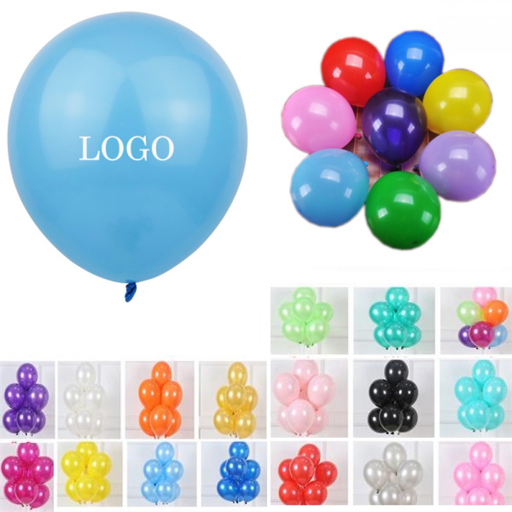 10" Multicolor Latex Balloon with Logo