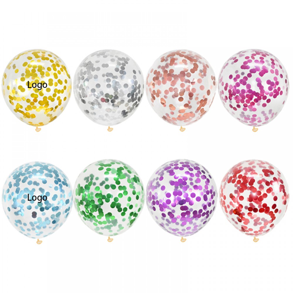 Custom 100pcs 12 inches Confetti Latex Party Balloons