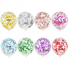 Custom 100pcs 12 inches Confetti Latex Party Balloons