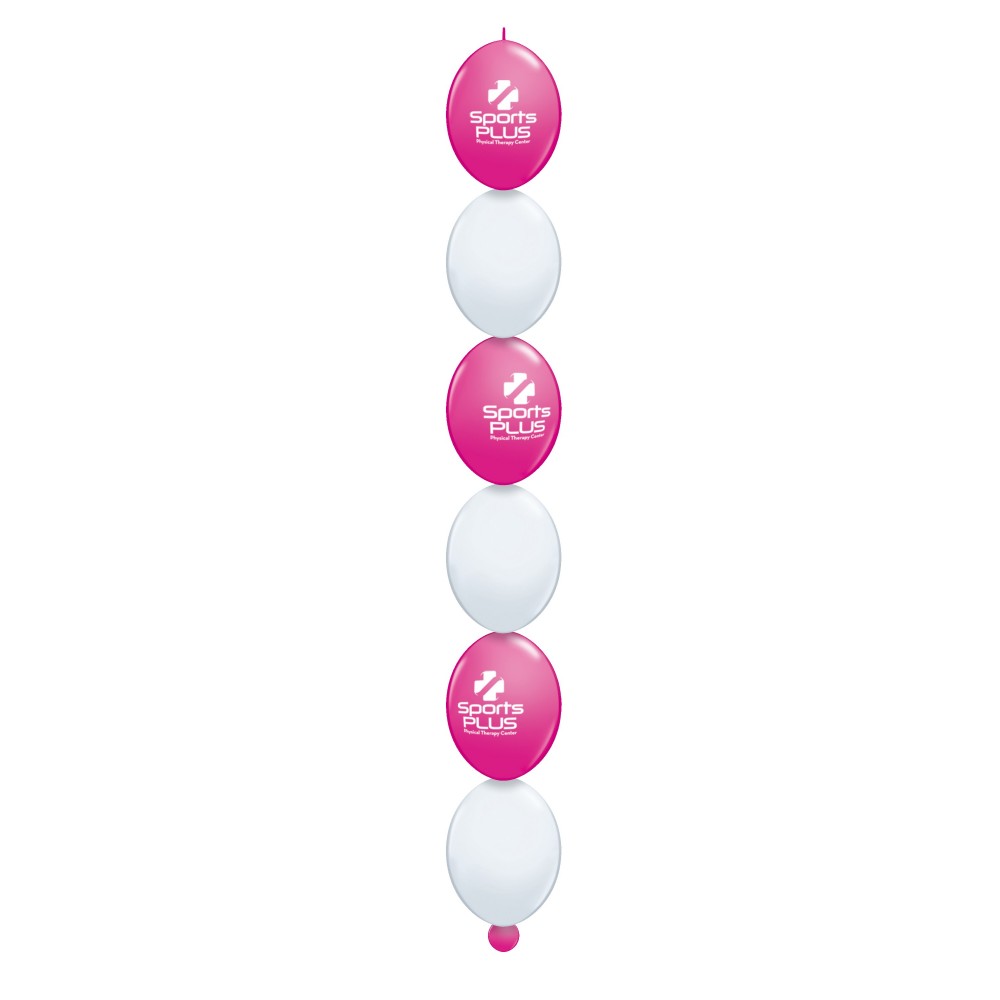 Promotional 12" Quick Link Latex Balloons Metallic Colors/2-Sided Same Print Promotional 12" Quick Link Latex Balloons Metallic Colors/2-Sided Same Print
