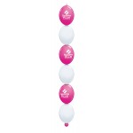 Promotional 12" Quick Link Latex Balloons Metallic Colors/2-Sided Same Print