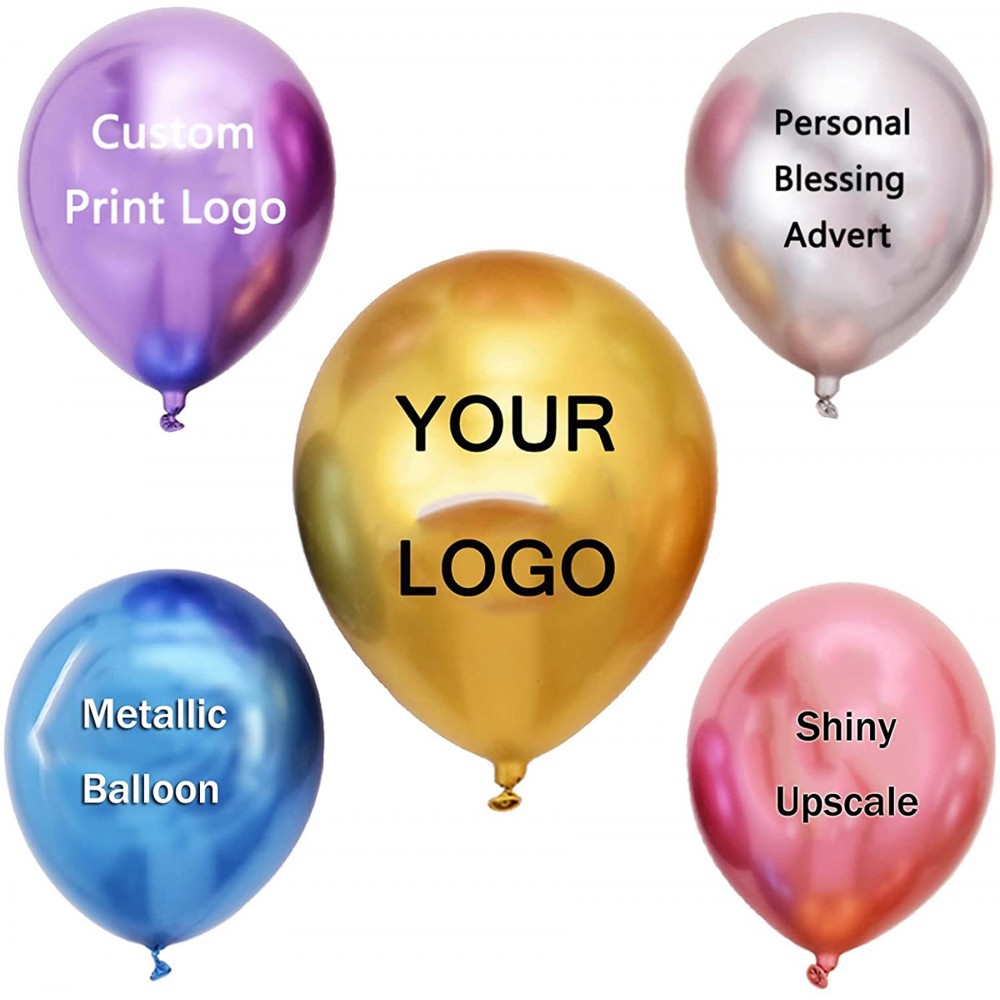 Personalized Custom-printed 10/12 Inch Metallic Balloon Wedding Decoration Balloons
