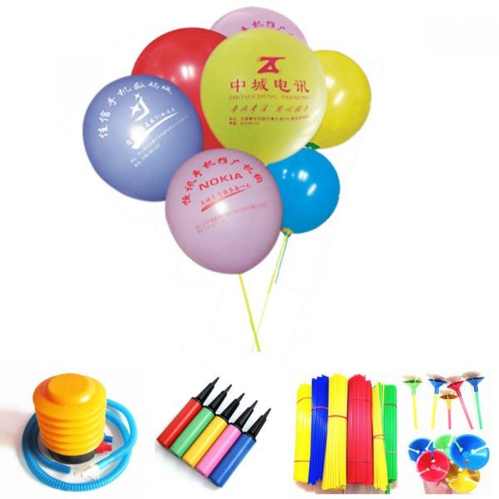 Logo Branded 10" Economy Balloon Set Logo Branded 10" Economy Balloon Set