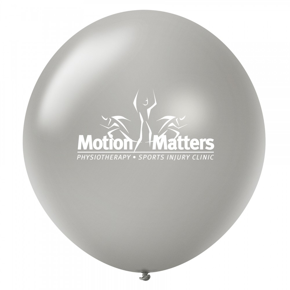 Customized Custom Printed Latex Balloons - 17'' Round - Metallic Colors Customized Custom Printed Latex Balloons - 17'' Round - Metallic Colors