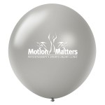 Customized Custom Printed Latex Balloons - 17'' Round - Metallic Colors