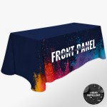 Customized 6' Table Throw, Liquid Repellent - Full Color Front Panel