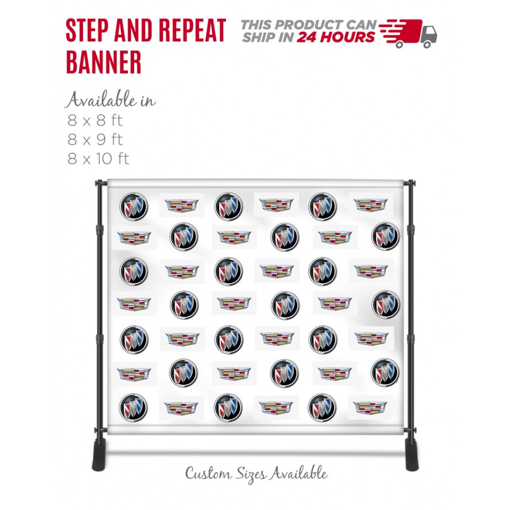 Custom Imprinted Step and Repeat 8 by 8 ft Custom Imprinted Step and Repeat 8 by 8 ft