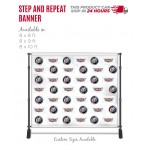 Custom Imprinted Step and Repeat 8 by 8 ft