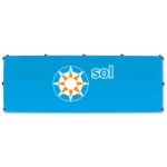 Logo Branded 20' Back Wall for Vinyl Canopy Pop Up Tent / Outdoor Event - 2 Color