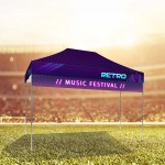 Logo Branded 10x15 TENT VALANCE BANNER (Double Sided)