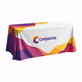 Logo Branded Wrinkle-Free 6' Table Throw, Full Coverage