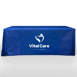 Customized Recyclable, Non Woven 8' Flat, 4 Sided Screen Print Table Cover- Colors