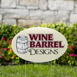 Oval Yard Signs with Logo