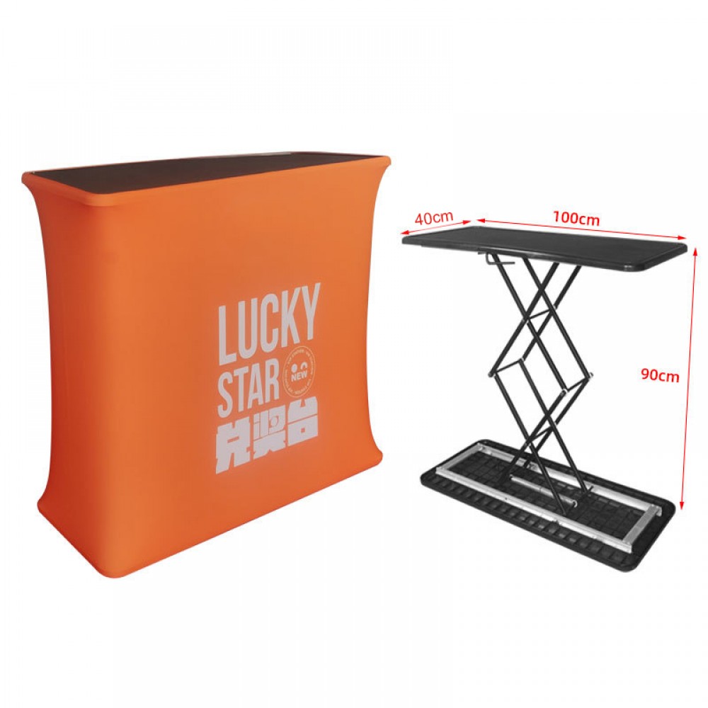 Rectangle Collapsible Portable Trade show Podium Table Display Exhibition Counter Stand Booth Fair with Logo Rectangle Collapsible Portable Trade show Podium Table Display Exhibition Counter Stand Booth Fair with Logo