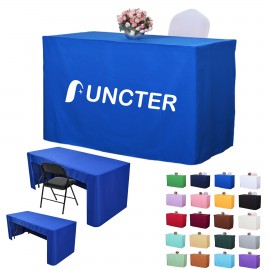 8ft Table 3 Sided Fitted Full Color Printed Table Cover with Logo