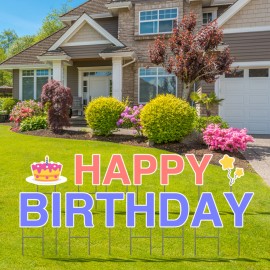 Logo Branded Happy Birthday Yard Letters