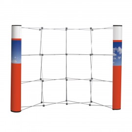 Logo Branded Curved Show 'N Rise Floor Display End Panel (Mural)  Logo Branded Curved Show