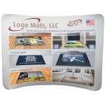 Tension Fabric Event Wall w/SS Full Color - 6' Curve with Logo