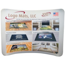 Tension Fabric Event Wall w/SS Full Color - 6' Curve with Logo