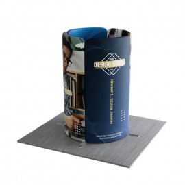 Customized 6.5' Magnetic Modular Fabric Display - Tower Island Shape (Single Sided)