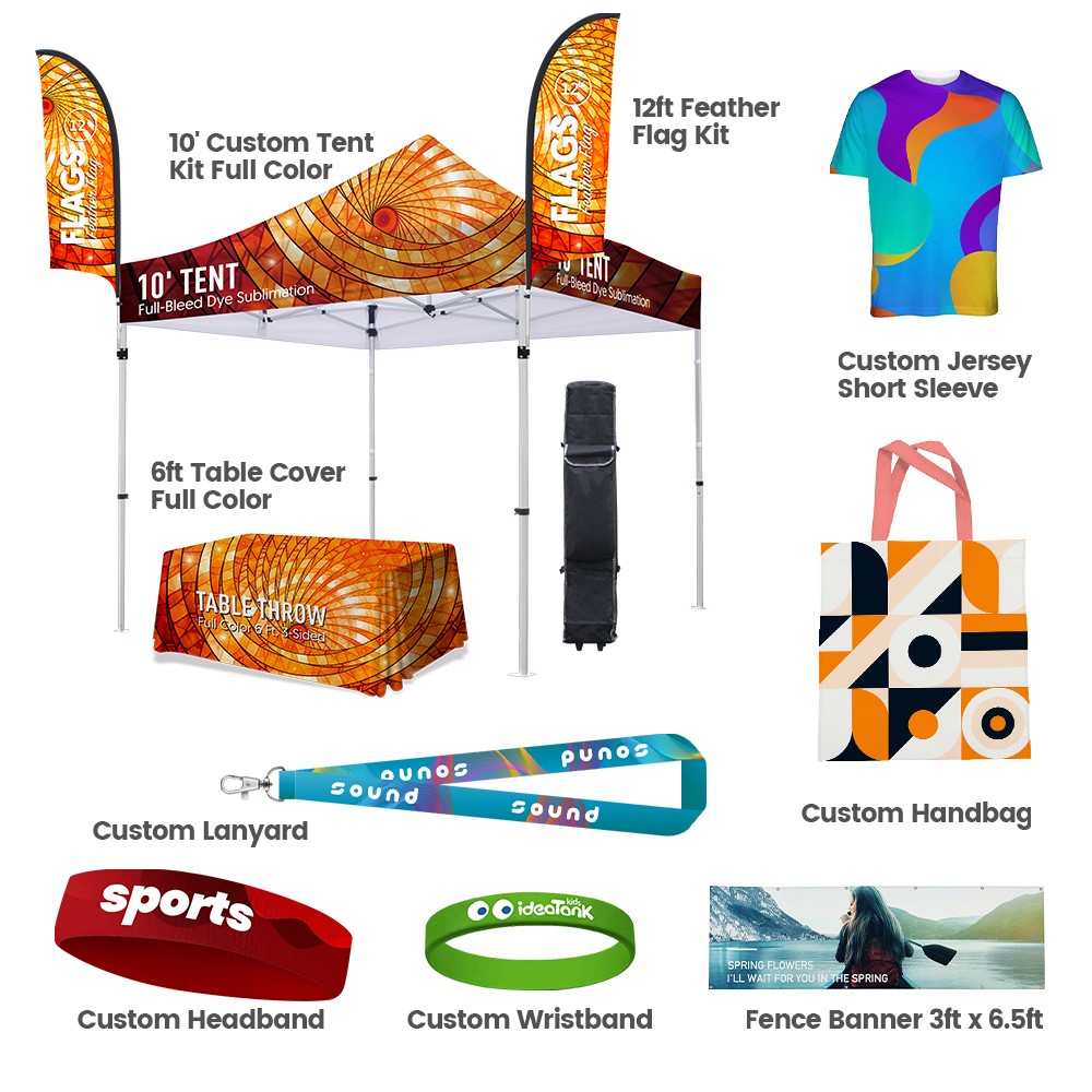 Custom Imprinted Custom Tent Team Show Kit Set H (for 201-300 members)