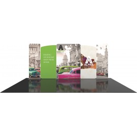 Modulate Series 2 20ft Fabric Backwall Kit 02 with Logo  Modulate Series 2 20ft Fabric Backwall Kit 02 with Logo