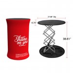 Oval Shape Collapsible Podium with Logo