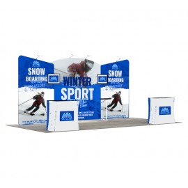 20 Ft Trade Show Booth - Package 7 with Logo