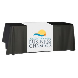 30" X 60" Full Color open back Table Runner with Logo