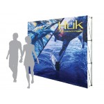 Pop-Up Fabric Display - Straight Wall With No Wrap Around (10'x8') Logo Branded