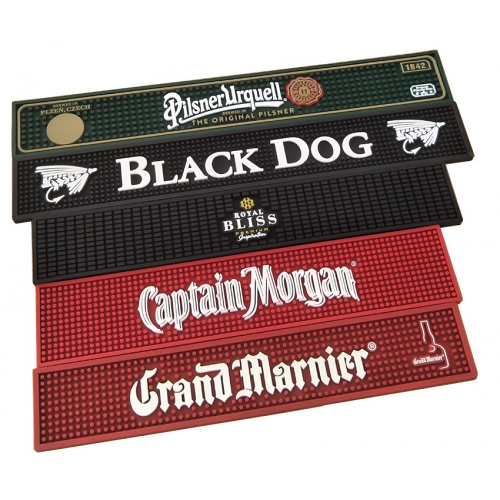 Custom Printed 24 L x 3.5" Custom PVC Bar Mat Custom Printed 24 L x 3.5" Custom PVC Bar Mat